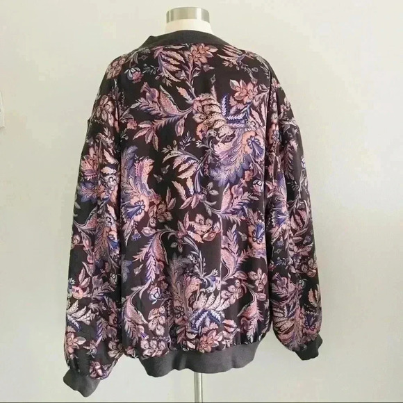 New Free People Bomber Jacket Coat Sz L - Picture 6 of 12